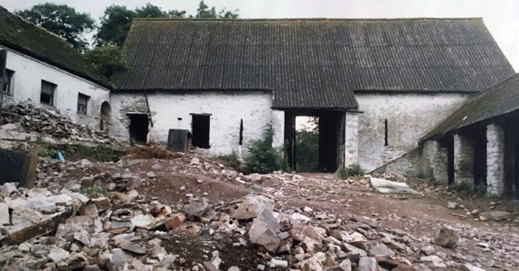 Lodge Farm lies derelict
